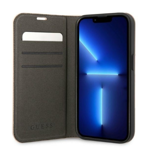 Guess GUBKP14SHG4SHP iPhone 14 6,1" różowy/pink book 4G Vintage Gold Logo